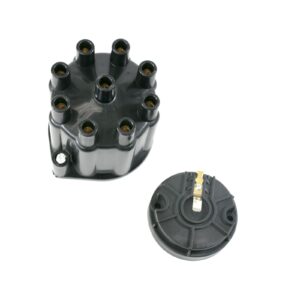 TSP Pro Series Distributor Cap and Rotor Kit; 8 Cylinder Female; Black