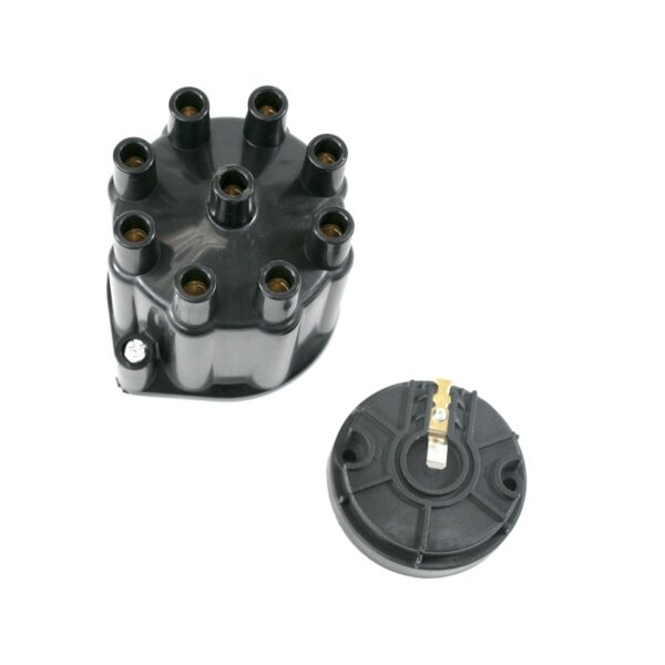 TSP Pro Series Distributor Cap and Rotor Kit; 8 Cylinder Female; Black
