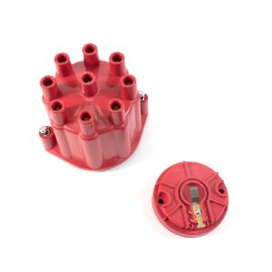 TSP Pro Series Distributor Cap and Rotor Kit; 8 Cylinder Female; Red