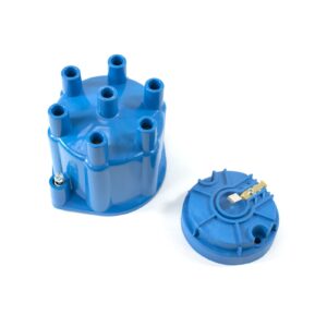 TSP Pro Series Distributor Cap and Rotor Kit; 6 Cylinder Female; Blue