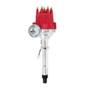 TSP Pro Series Pro Billet Distributor with Vac; Chevy SB & BB Gen 2 Mark IV V8; Red