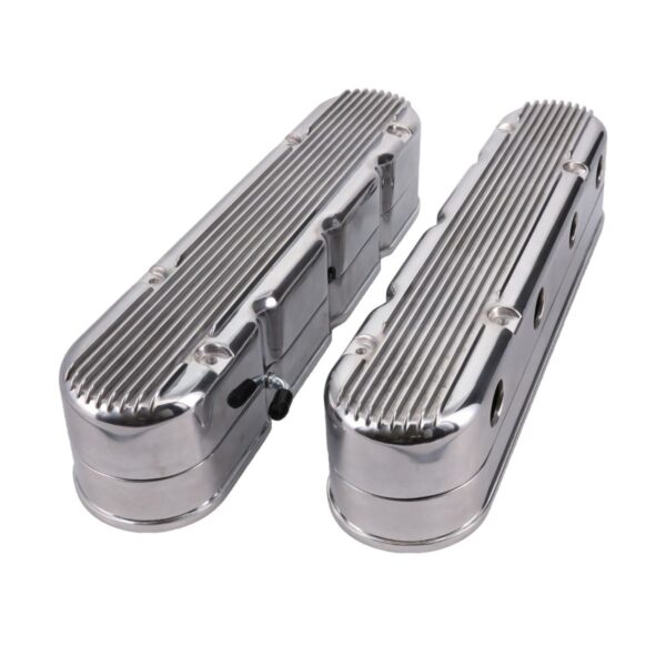 TSP Valve Covers; Finned Cast Alum.; with Coil Covers LS; Polished