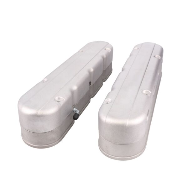 LS Valve Covers; Cast Aluminum; Smooth; w Coil Covers; Satin