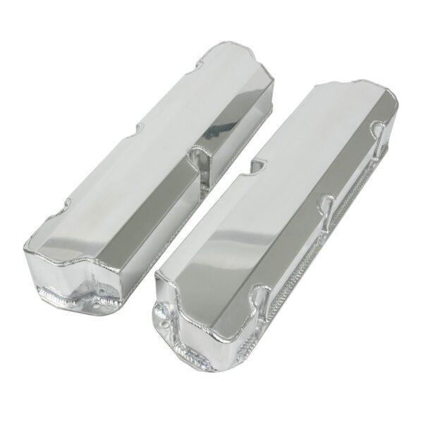 TSP Valve Covers; Fab. Alum.; Short Bolt wthout Holes SBF; Clear Anodized