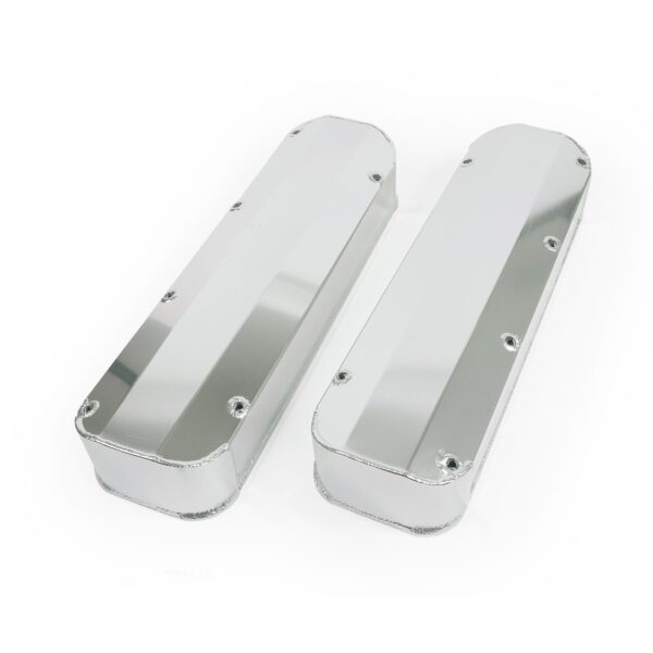 TSP Valve Covers; Fab. Alum.; Long Bolt wthout Holes BBF; Clear Anodized