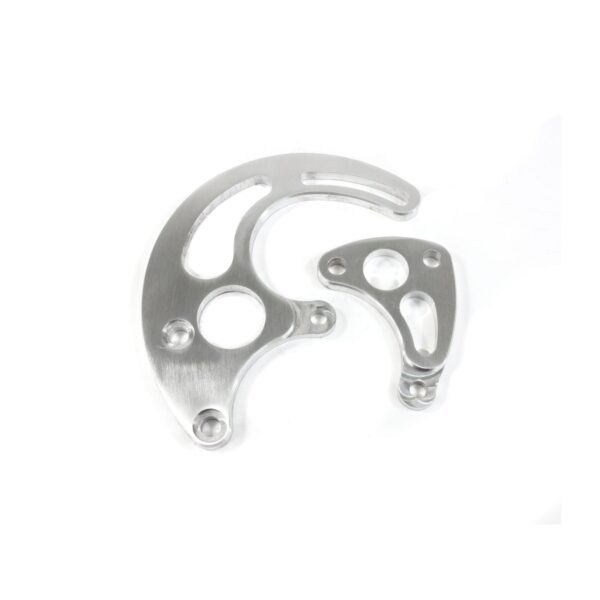 TSP Power Steering Saginaw Bracket; Aluminum BBC Long Water Pump; Brushed