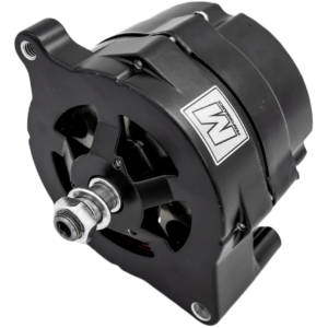 March Ultra Series Ford 1G Alternator, 140 Amp, 12V, 1 Wire, Black Finish