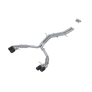 MBRP Exhaust 2.5" Resonator Back, Dual Split Rear,with Quad Carbon Fiber Tips T304