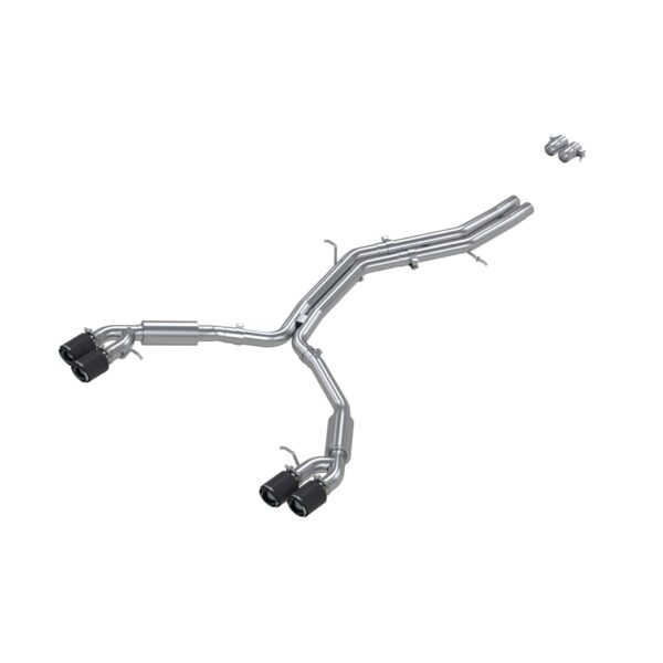 MBRP Exhaust 2.5" Resonator Back, Dual Split Rear,with Quad Carbon Fiber Tips T304