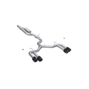 MBRP Exhaust 3" Cat Back, Quad Split Rear,with Carbon Fiber Tips T304