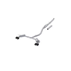 MBRP Exhaust 3in. Cat Back; 2.5in Dual Split Rear; T304; CF