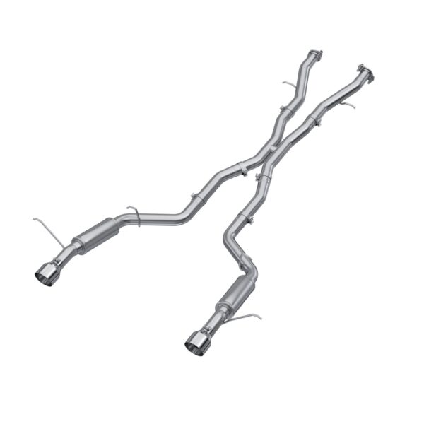 Aluminized Steel, 3" Cat Back, Dual Rear with Tips