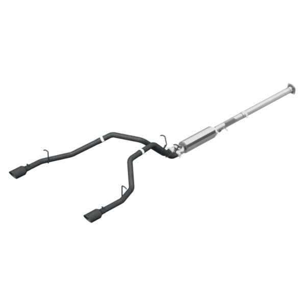 MBRP Exhaust 2 1/2" Cat Back, Dual Split Rear, Black Coated