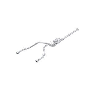 MBRP Exhaust 3 Inch Cat Back, 2.5 Inch Dual Split Rear, Aluminized Steel