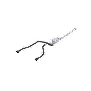 MBRP Exhaust 3 Inch Cat Back, 2.5 Inch Dual Split Rear, Black-Coated AL