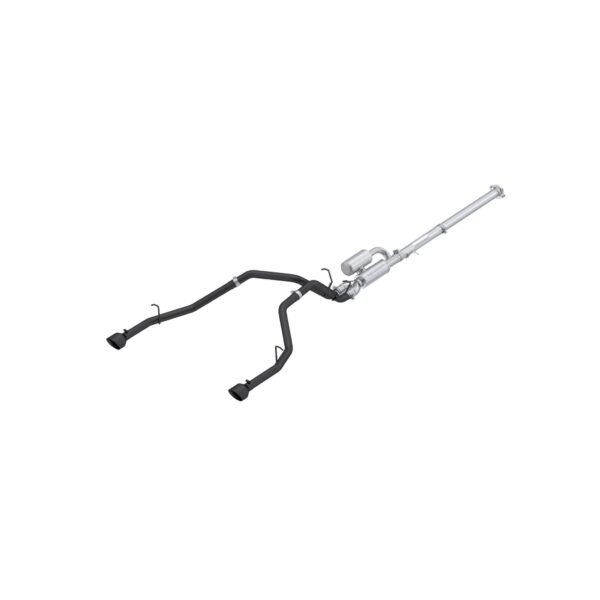 MBRP Exhaust 3 Inch Cat Back, 2.5 Inch Dual Split Rear, Black-Coated AL