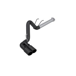 MBRP Exhaust 4in. Filter Back; Single Side Dual Exit; BLK