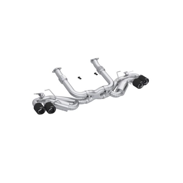 MBRP Exhaust 3in. Cat-Back; Quad Split Rear with 4.5in. Carbon Fiber Tips; T304; Active