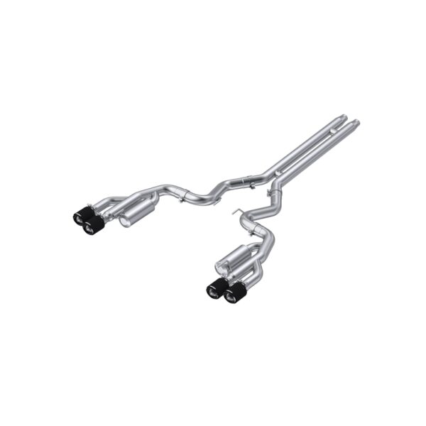 MBRP Exhaust 3in. Cat Back; with Quad 4in. Carbon Fiber Tips; Race Version; T304