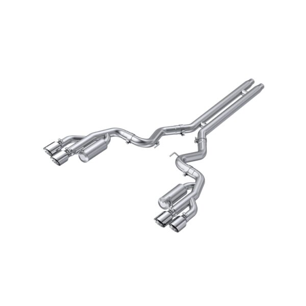 MBRP Exhaust 3in. Cat Back; with Quad 4in. Dual Wall Tips; Race Version; AL