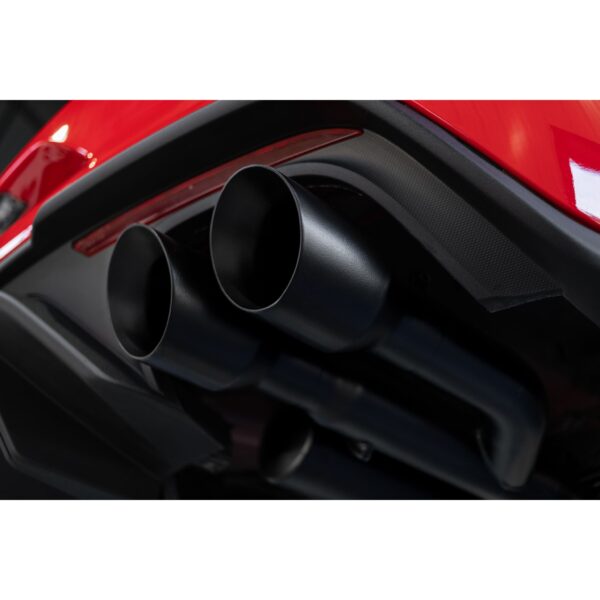 MBRP Exhaust 3in. Cat Back; with Quad 4in. Dual Wall Tips; Race Version; Black Coated