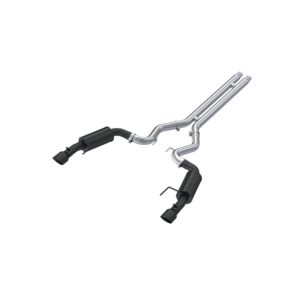 MBRP Exhaust 3in. Cat Back; Dual Split Rear; Street Version; 4.5in. tips; Black Coated