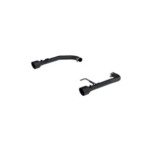 MBRP Exhaust 2.5in. Dual Axle Back; Black Coated Aluminized Steel with BLK Tips