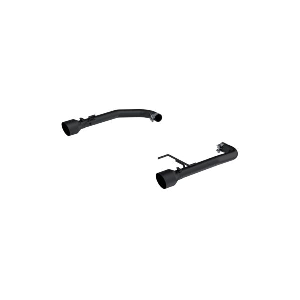 MBRP Exhaust 2.5in. Dual Axle Back; Black Coated Aluminized Steel with BLK Tips