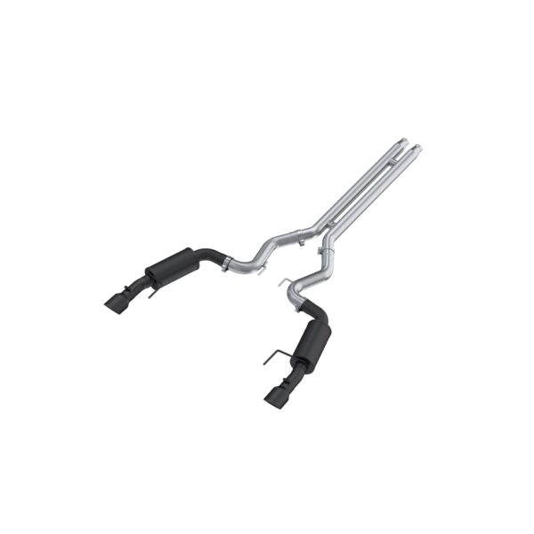 MBRP Exhaust 3in. Cat Back; Dual Split Rear; Street Version; 4.5in. tips; Black Coated