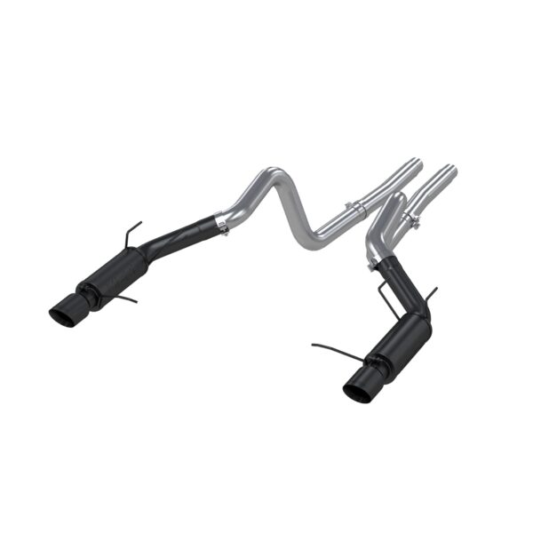 MBRP Exhaust 3in. Cat Back; Dual Split Rear; Race Version; 4in. tips; Black