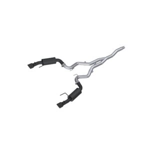 MBRP Exhaust 3in. Cat Back; Dual Split Rear; Street Version; 4.5in. tips; Black Coated