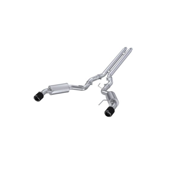 MBRP Exhaust 3in. Cat Back; Dual Split Rear; Street Version; 4.5in. CF tips; T304