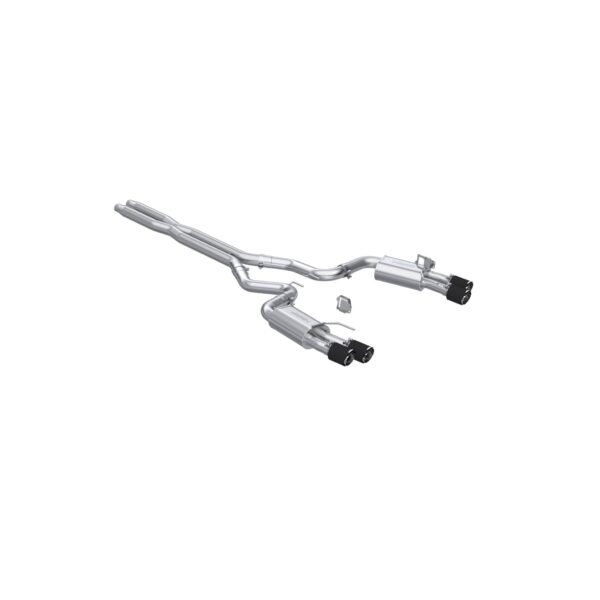 MBRP Exhaust 3in. Cat Back; with Quad 4in. Carbon Fiber Tips; Street Version; T304