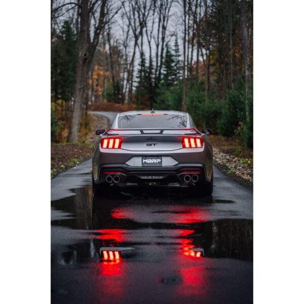 MBRP Exhaust 3in. Cat Back; with Quad 4in. Dual Wall Tips; Race Version; Black Coated