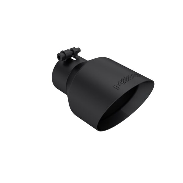 MBRP Exhaust Tip; 5in OD Out; 3in ID; 8in Length; Angle Cut; Dual Wall; T304