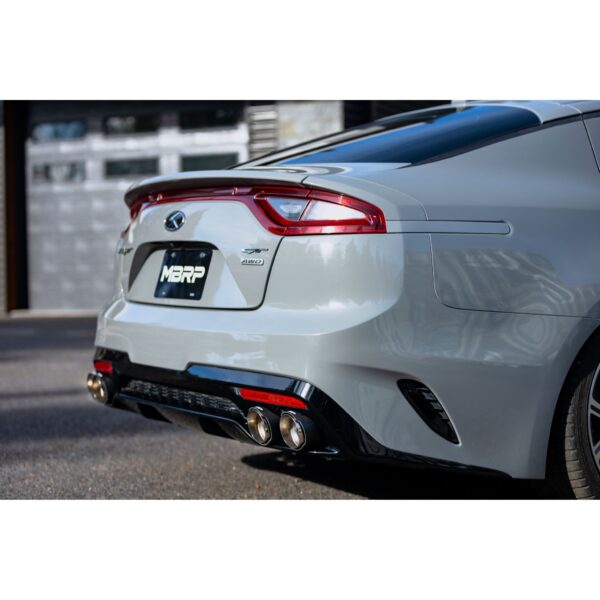 MBRP Exhaust Quad Tips; 4in OD Out; 2.5in ID; Dual Wall; Carbon Fiber