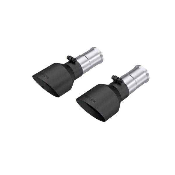 MBRP Exhaust 5in. OD Dual Wall Angle Cut BLK Exhaust Tips, Sold in Pairs.