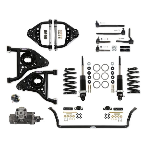 Detroit Speed - Front Speed Kit 3 - Single Adjustable Shocks - SBC/LS