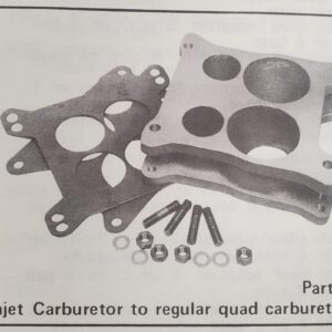 Offenhauser 5830 Carb Adapter – Quadrajet Carb to regular Quad Carb Base