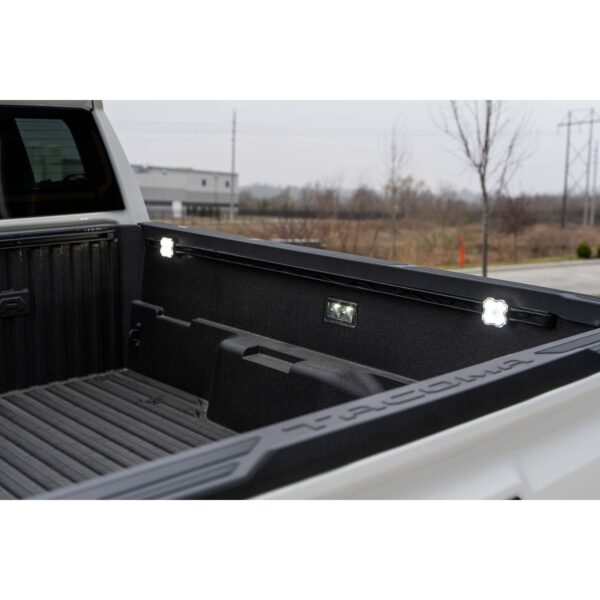 Allows you to mount four LED rock lights in your truck bed.