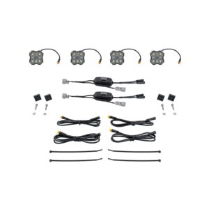 Allows you to mount four LED rock lights in your truck bed.